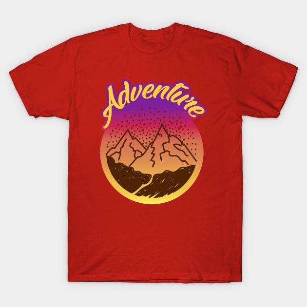 Adventure & Mountains T-Shirt by Daria Popkova